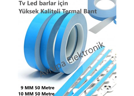 8,9,10,12MM 50 Metre, Led bar için Yüksek Kaliteli Çift taraflı Termal Band, Tv Led bar Yapıştırıcı, Mavi band 8,9,10,12MM 50 Metre, Led bar için Yüksek Kaliteli Çift taraflı Termal Band, Tv Led bar Yapıştırıcı, Mavi band
